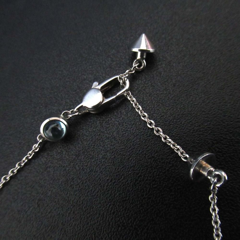 美品 GUCCI グッチ ハートモチーフ ブルートパーズ ネックレス