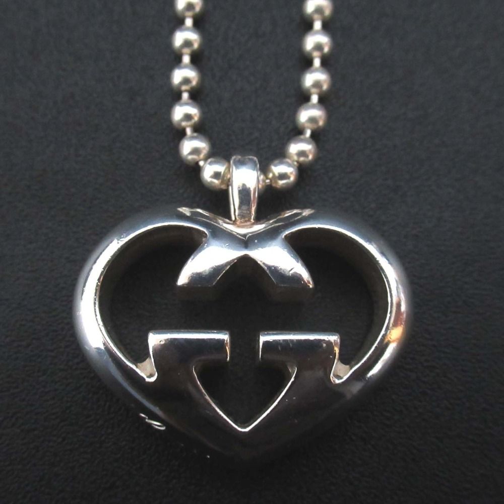 美品 GUCCI グッチ GGハート ボールチェーン ネックレス AG925