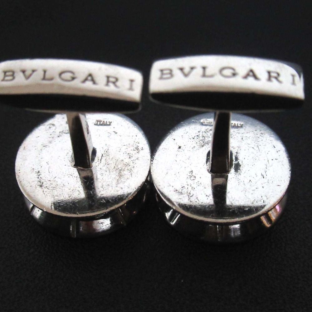 良品 BVLGARI ブルガリ カフスボタン 925SV シルバー メンズ 古着 中古