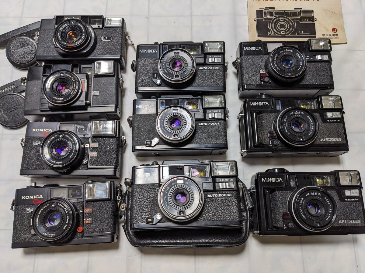 ☆10台まとめ / ジャンク☆ KONICA C35 AF, Minolta HI-MATIC AF 等