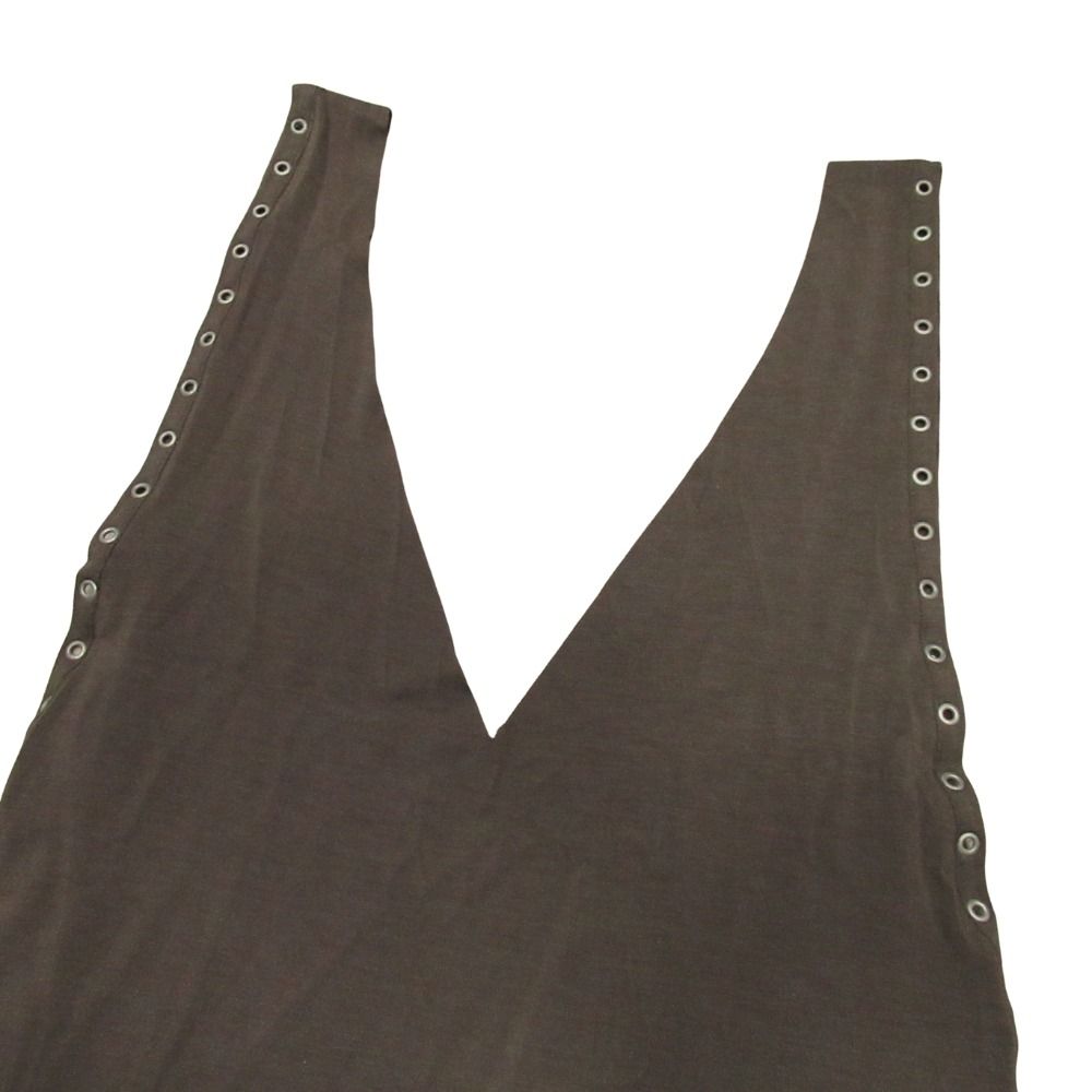 未使用 L.G.B. ルグランブルー ハトメ金具 装飾 タンクトップ ストレッチ素材 ノースリーブ カットソー トップス 1 ダークブラウン レディース 古着 中古 USED 未使用 L.G.B. ルグランブルー ハトメ金具 装飾 タンクトップ