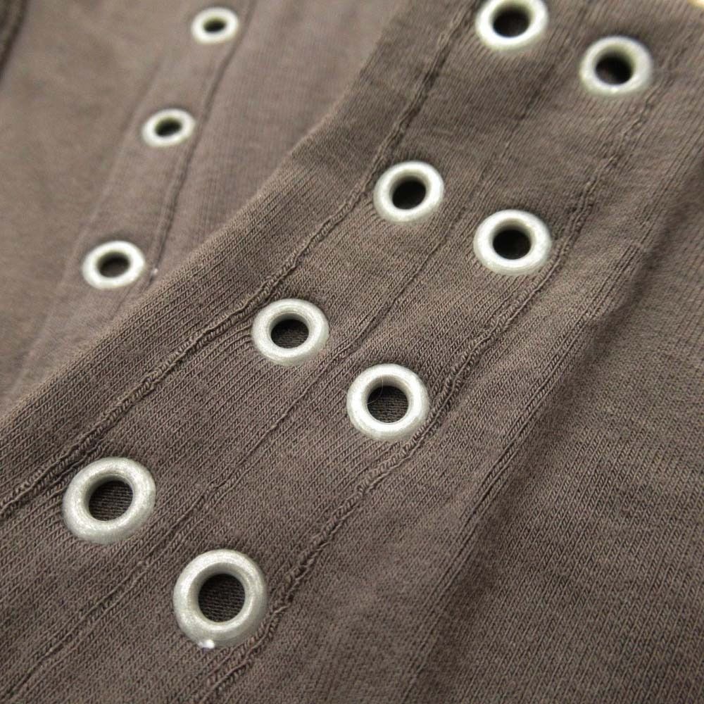 未使用 L.G.B. ルグランブルー ハトメ金具 装飾 タンクトップ ストレッチ素材 ノースリーブ カットソー トップス 1 ダークブラウン レディース 古着 中古 USED 未使用 L.G.B. ルグランブルー ハトメ金具 装飾 タンクトップ