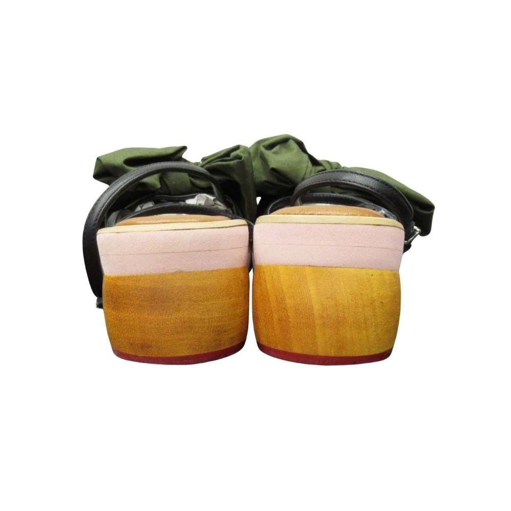 良品 MARNI マルニ ビッグリボン サンダル バックストラップ ウッド