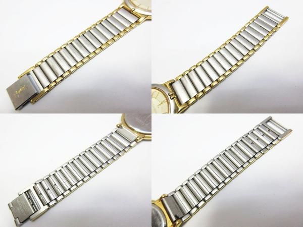 電池交換済 YSL イヴサンローラン クオーツ QZ コンビ 腕時計 4620