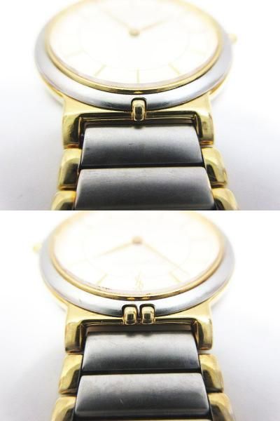 電池交換済 YSL イヴサンローラン クオーツ QZ コンビ 腕時計 4620