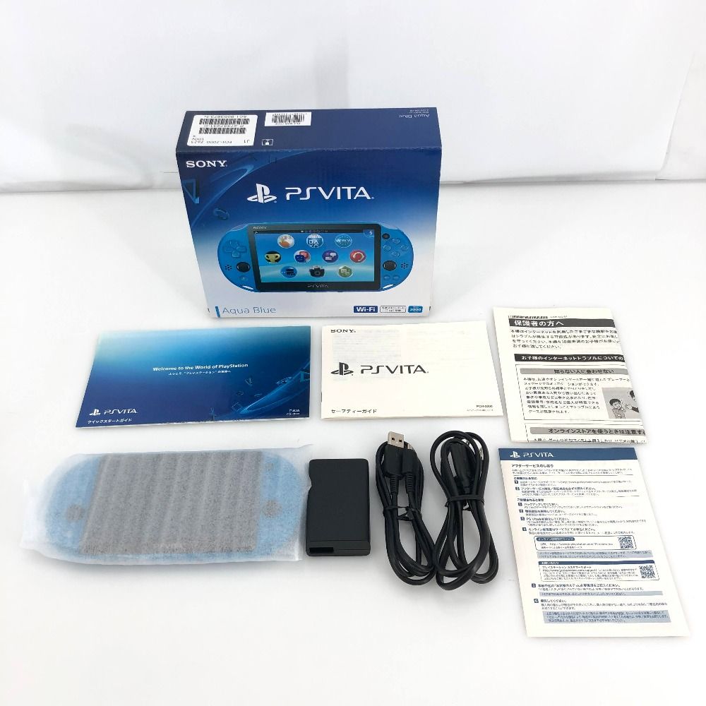 PS Vita アクアブルー 本体 + 16GBメモリーカード05w17929T 【PS VITA 
