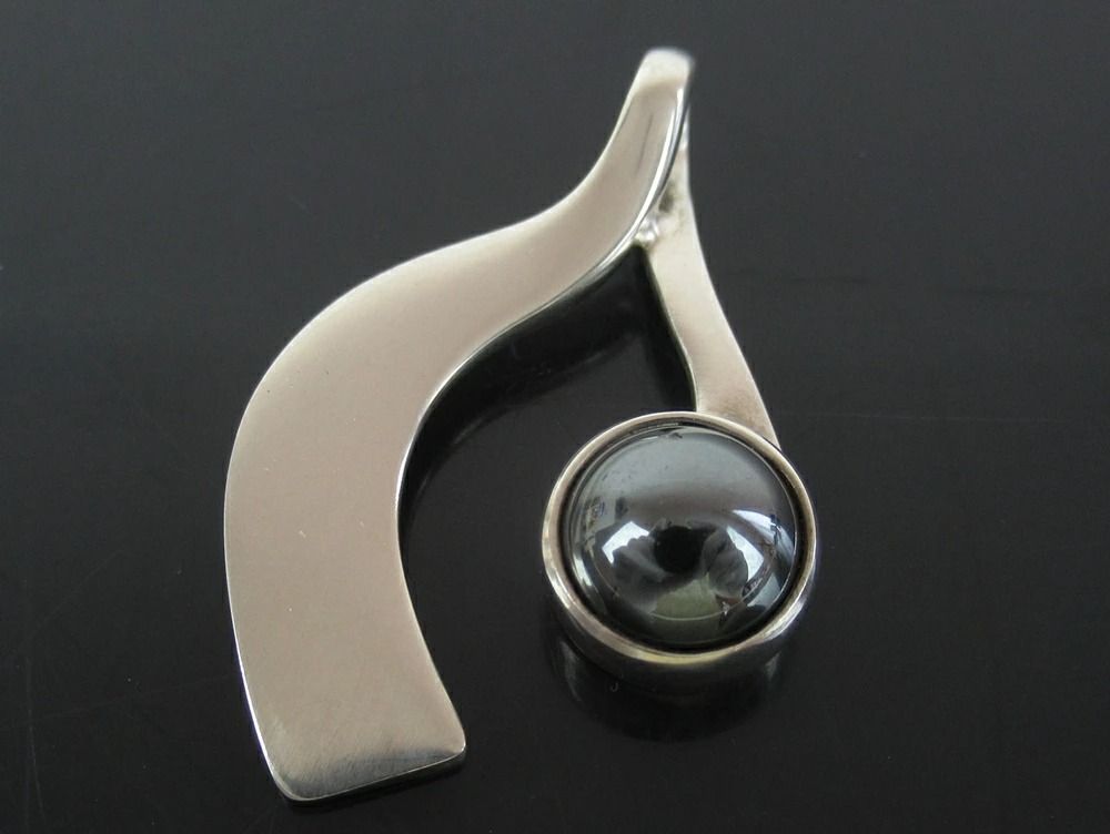 GEORG JENSEN ジョージ ジェンセン ペンダントトップ チャーム シルバー925 銀 ヘマタイト 赤鉄鉱 デンマーク製 rk 9172