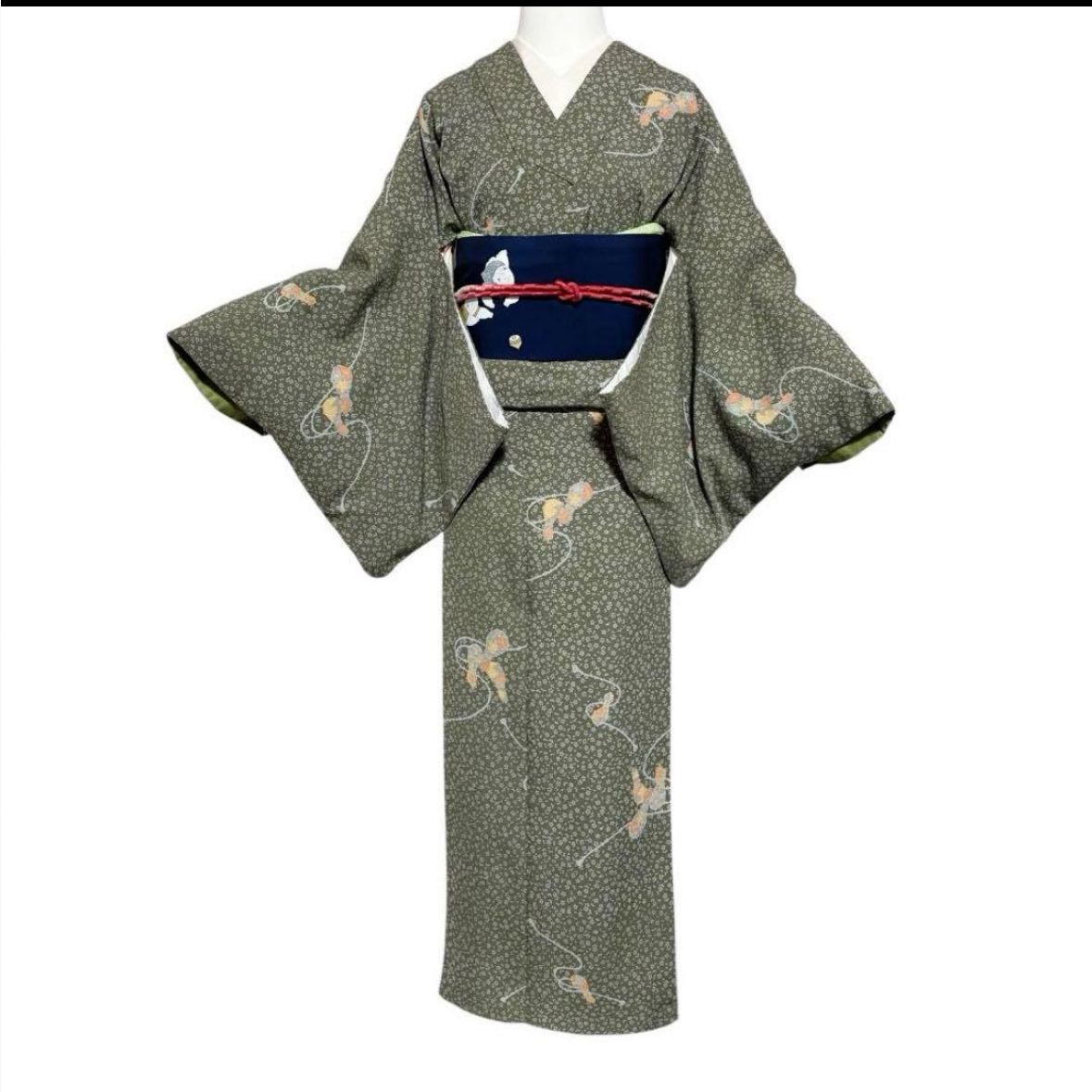 未使用近い 美品 袷 化繊 洗える 小紋 フルセット - メルカリ