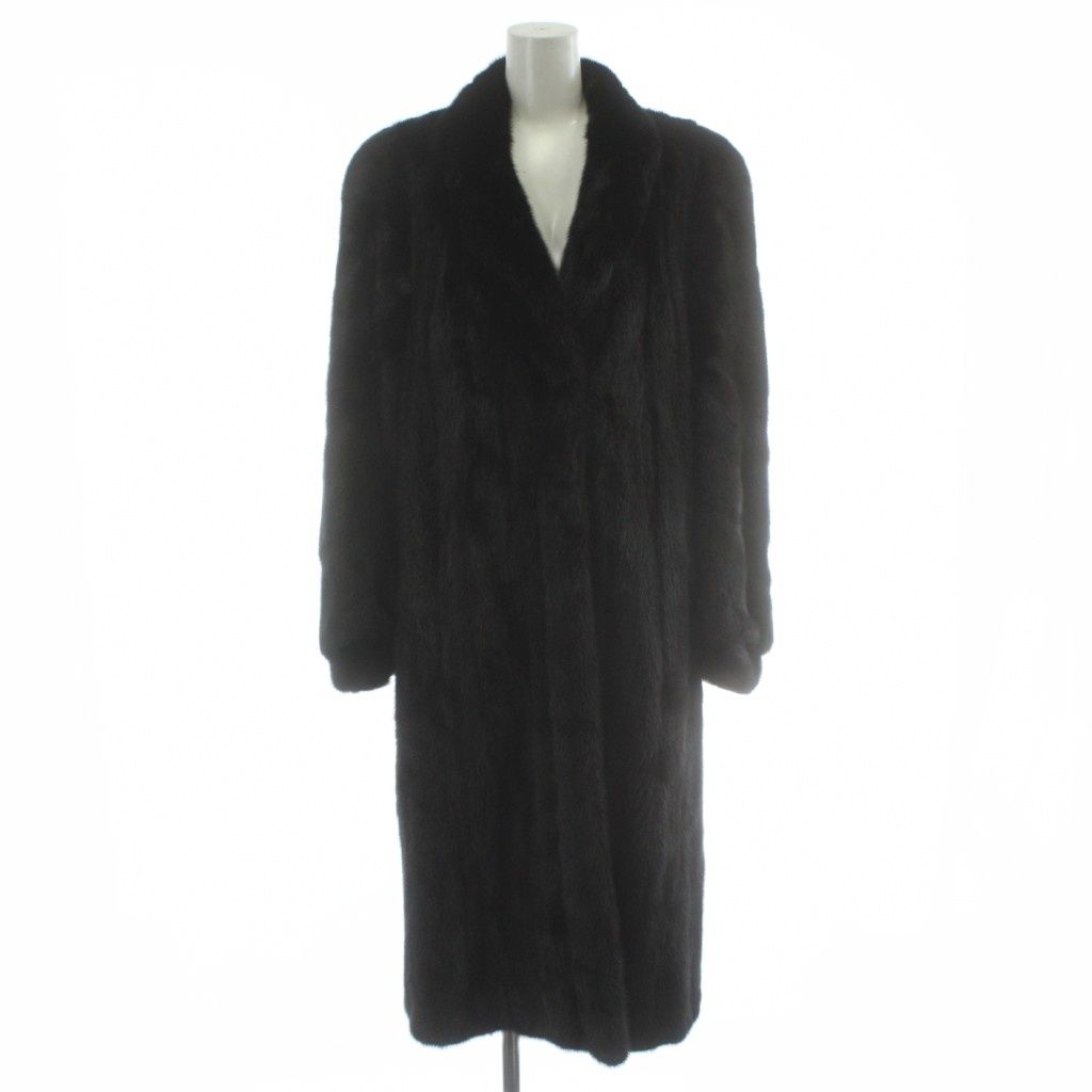 ノーブランド ファーコート ミンクファー 毛皮 ミドル丈 ショール