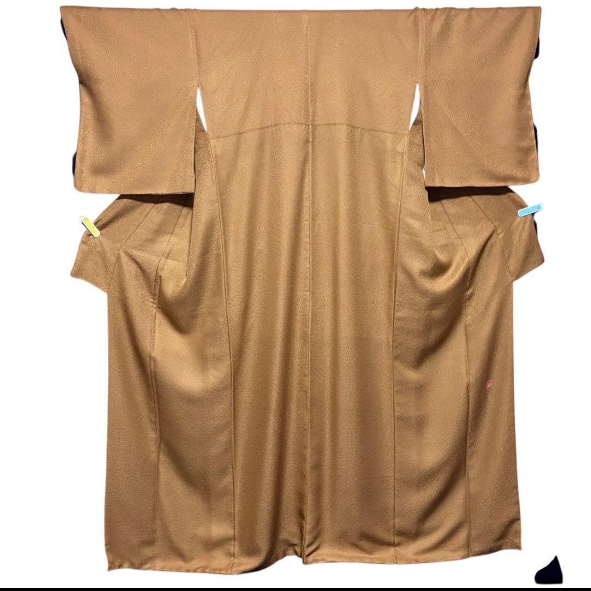 て*ず様 美品　袷　正絹　作家物　鮫小紋　縮緬　フルセット　身丈156 裄丈65 未使用近い 美品 袷 正絹 作家物 落款 縮緬 江戸小紋 鮫小紋 フル