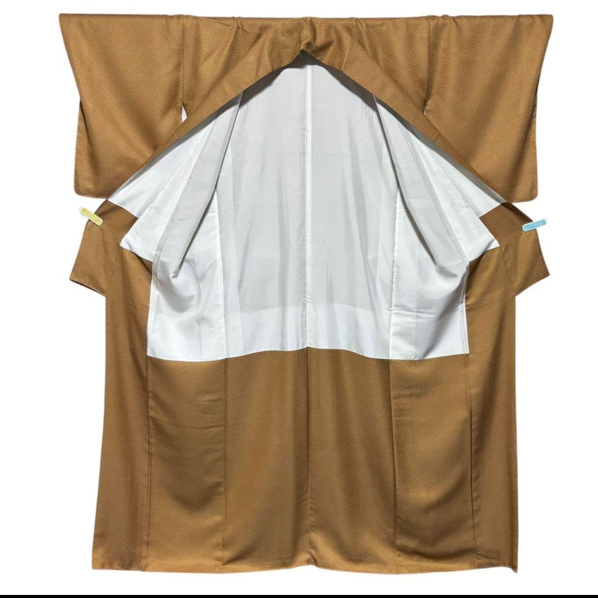 未使用近い 美品 袷 正絹 作家物 落款 縮緬 江戸小紋 鮫小紋 フル