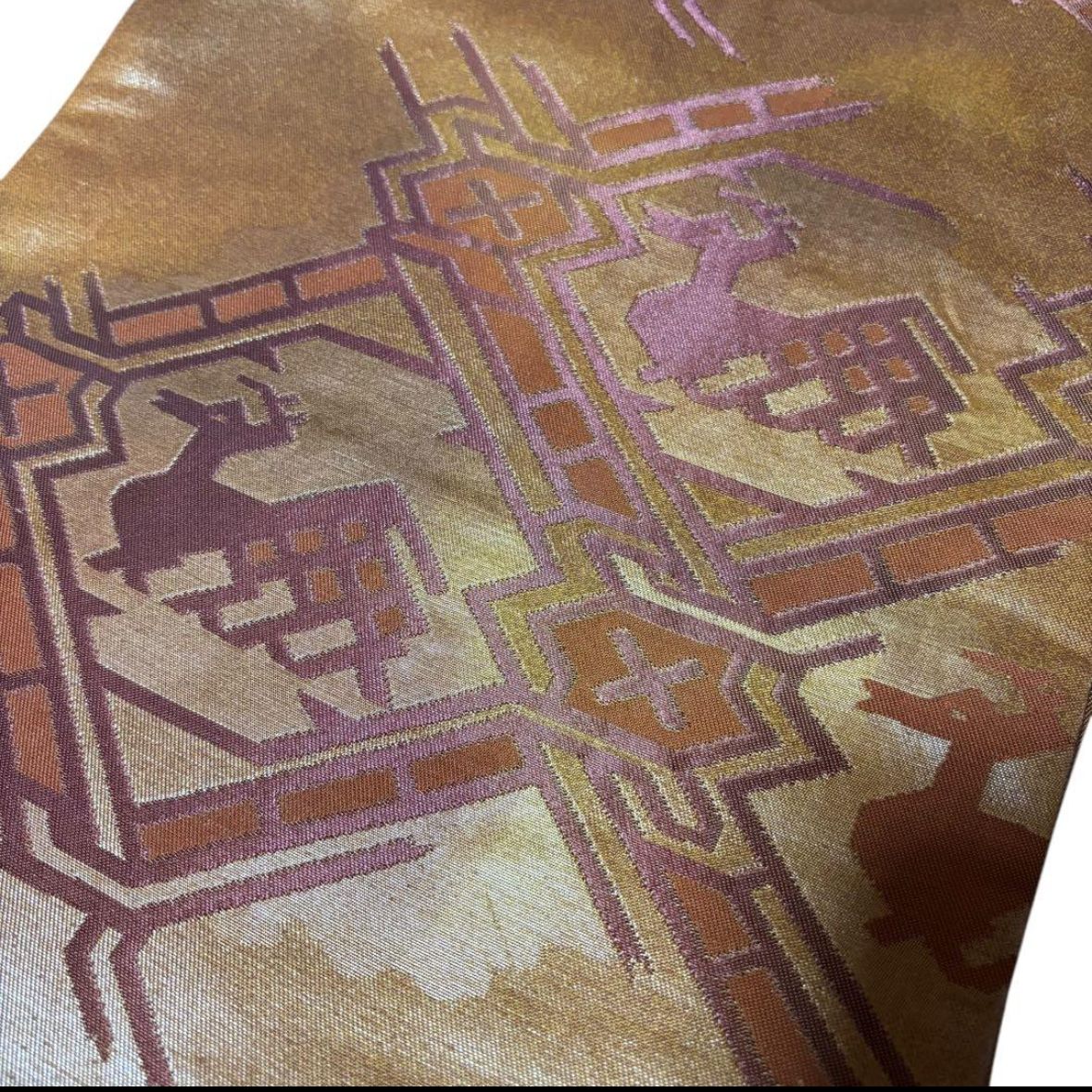 未使用近い 美品 袷 正絹 作家物 落款 縮緬 江戸小紋 鮫小紋 フル