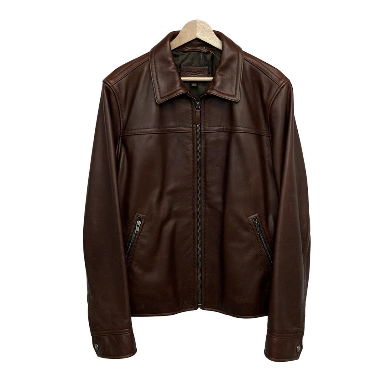 COACH(コーチ) ライダースジャケット サイズM メンズ - ブラウン 長袖