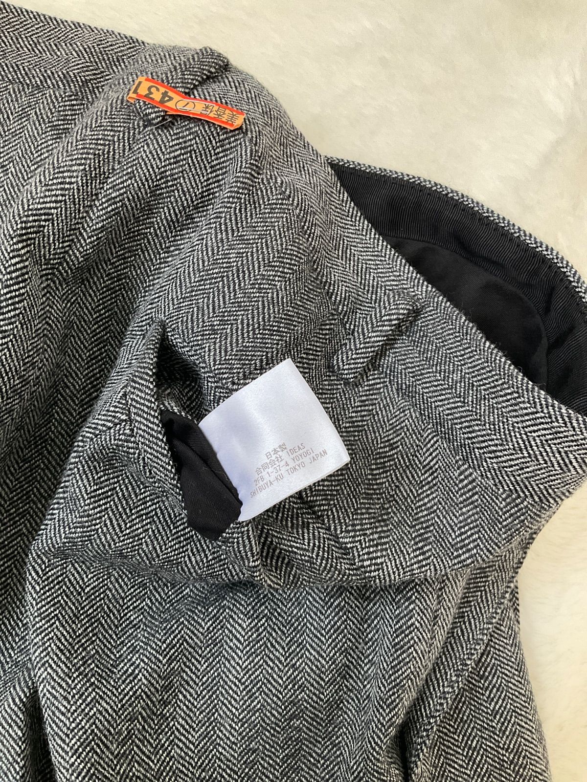 【即購入OK】値下げ♪ HEUGN TROUSER 028 e H/B HEUGN（ユーゲン）George H/B ウールメランジヘリンボーン2Pテーパード