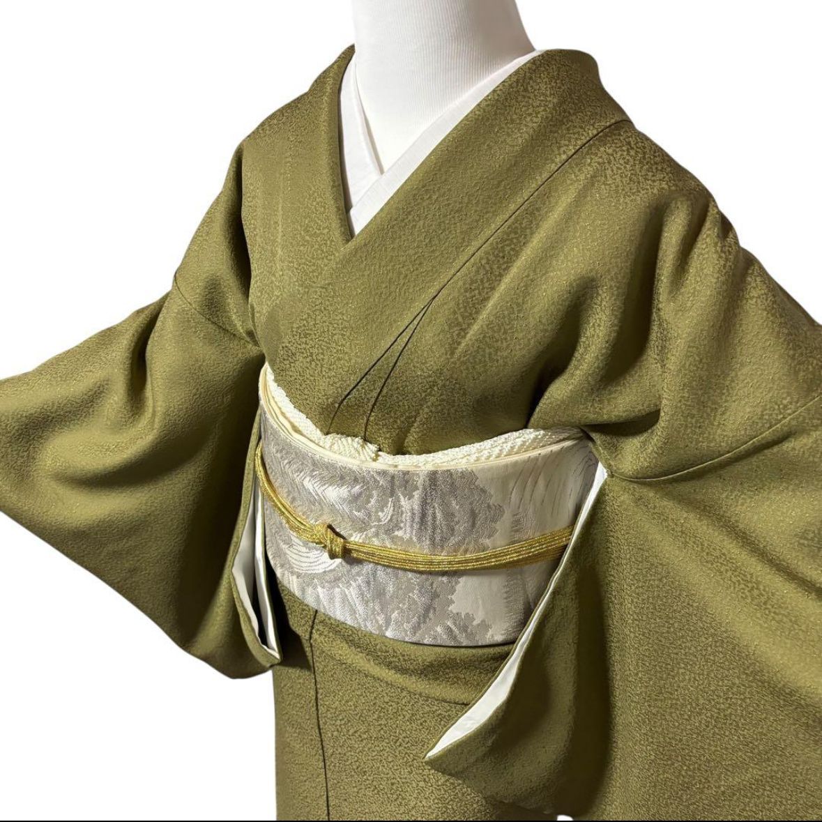 未使用近い 美品 袷 正絹 紋付き スワトウ刺繍 蘇州刺繍 訪問着 フル