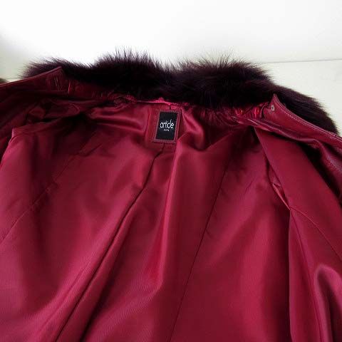 アーティクル article コート ラム レザー 本革 羊革 フォックスファー