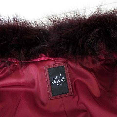 アーティクル article コート ラム レザー 本革 羊革 フォックスファー