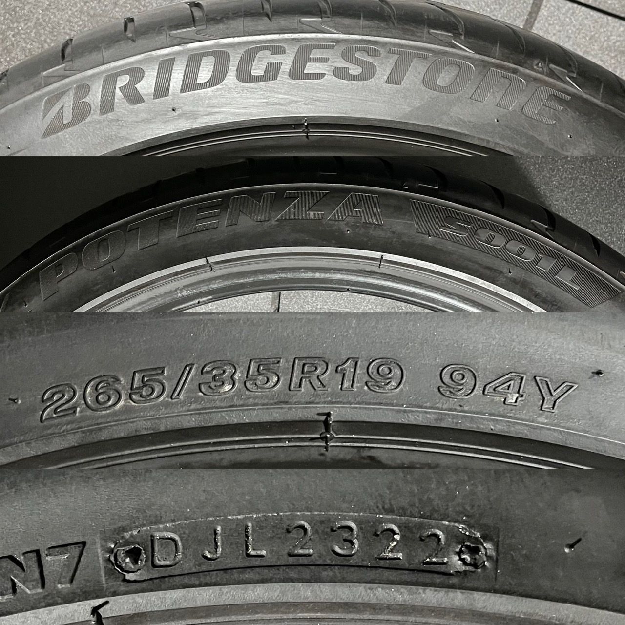 2022年製 約7.7分山 ブリヂストン BRIDGESTONE ポテンザ POTENZA S001L