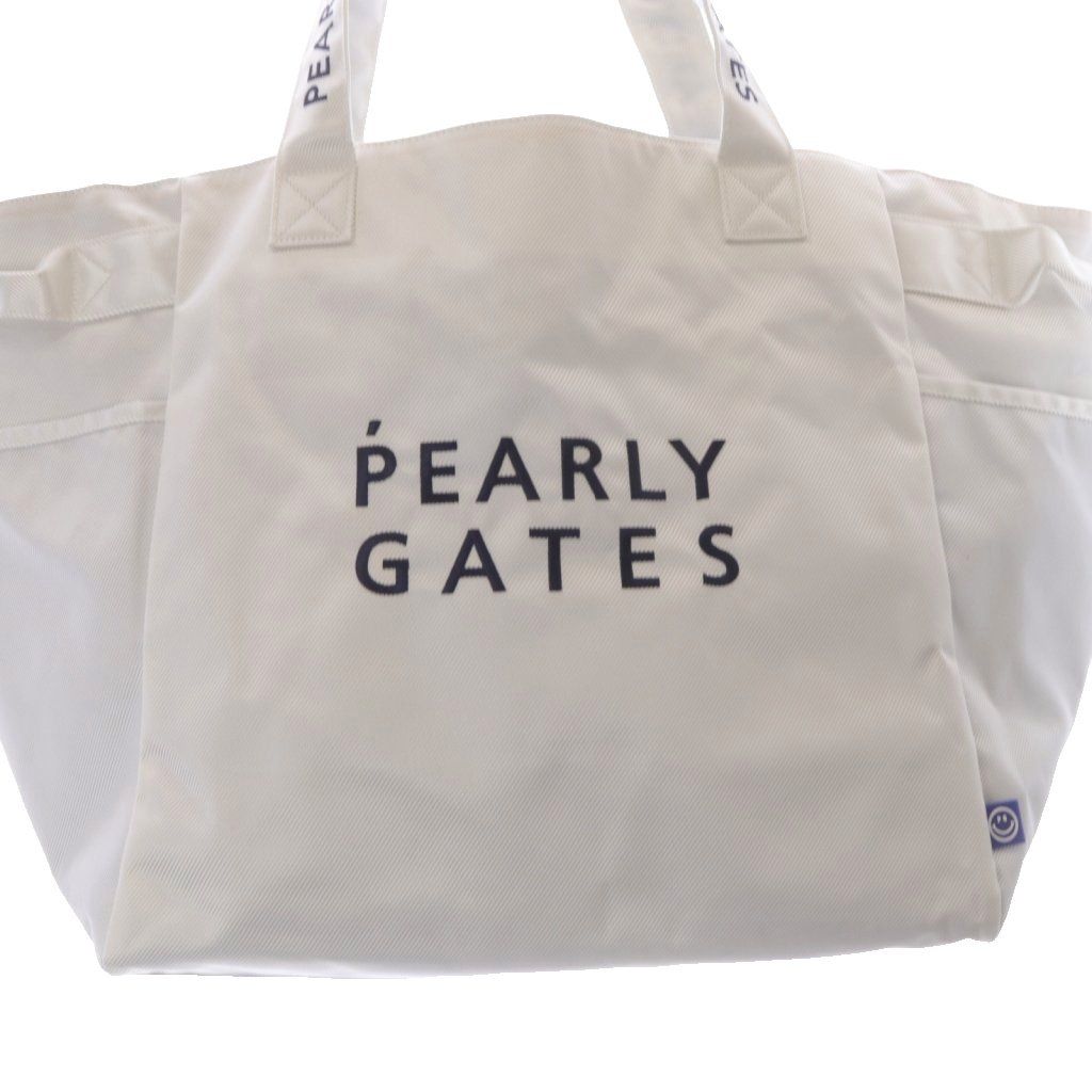 パーリーゲイツ PEARLY GATES トートバッグ ハンドバッグ ロゴ 白