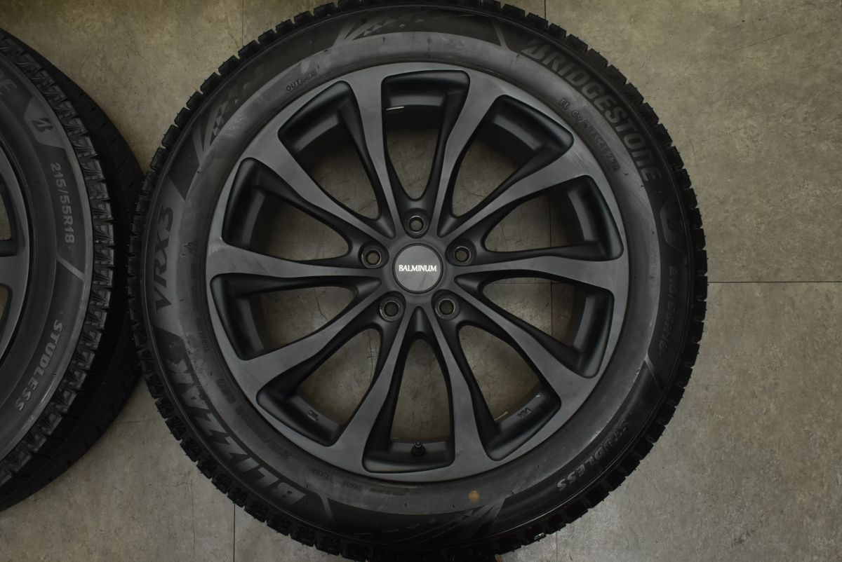 バリ溝 美品】バルミナ 18in 7.5J +53 PCD114.3 ブリヂストン