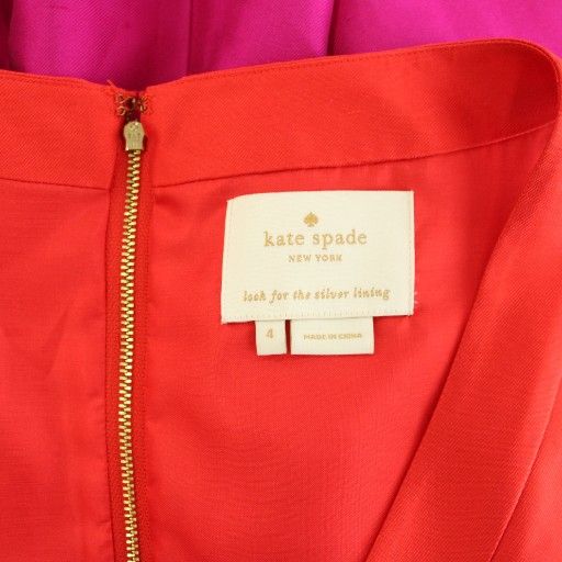 未使用 kate spade ノースリーブ ひざ丈 ワンピース ケイトスペード KATE SPADE ワンピース ひざ丈 ノースリーブ XS 紺