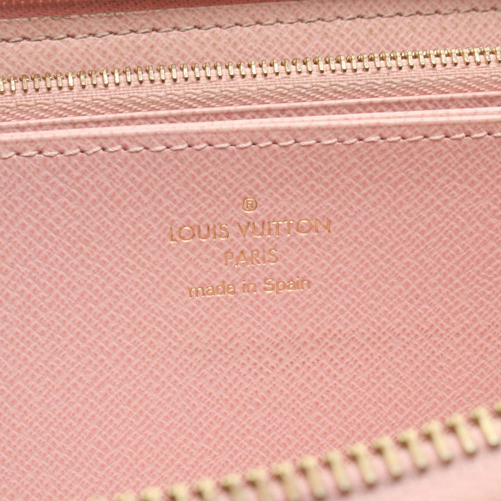 美品✨️ルイヴィトン　ダミエ　アズール　ジッピ－ウォレット　ローズバレリーヌ LOUIS VUITTON ルイ・ヴィトン ジッピーウォレット ダミエアズール