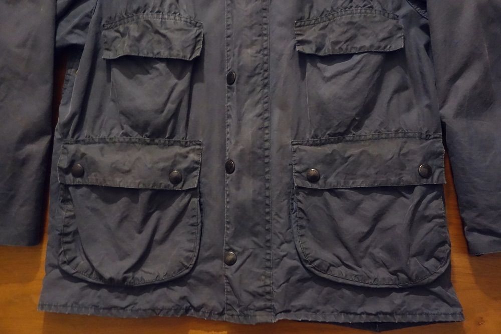 Vintage Barbour BEDALE 1980年代イギリス製 ビンテージ 4つポケ NAVY