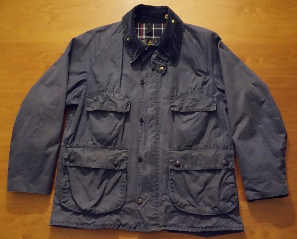 Vintage Barbour BEDALE 1980年代イギリス製 ビンテージ 4つポケ NAVY