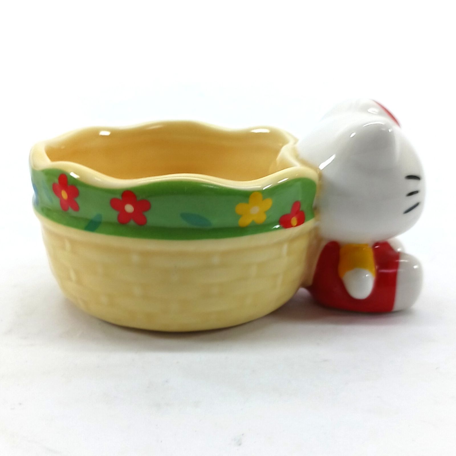 ハローキティ キティちゃん ビンテージ 可愛い 小物入れ 陶器 花かご
