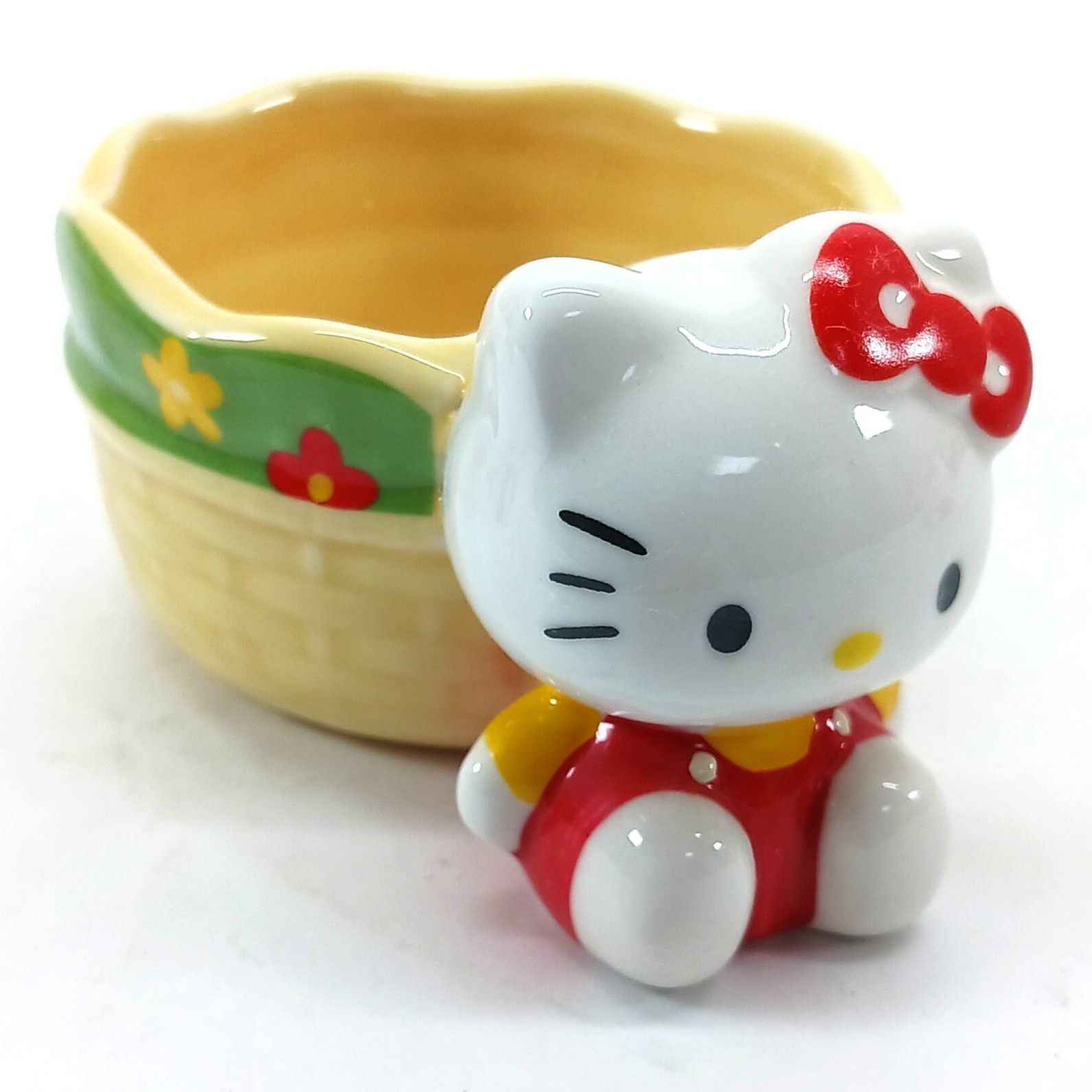 ハローキティ キティちゃん ビンテージ 可愛い 小物入れ 陶器 花かご