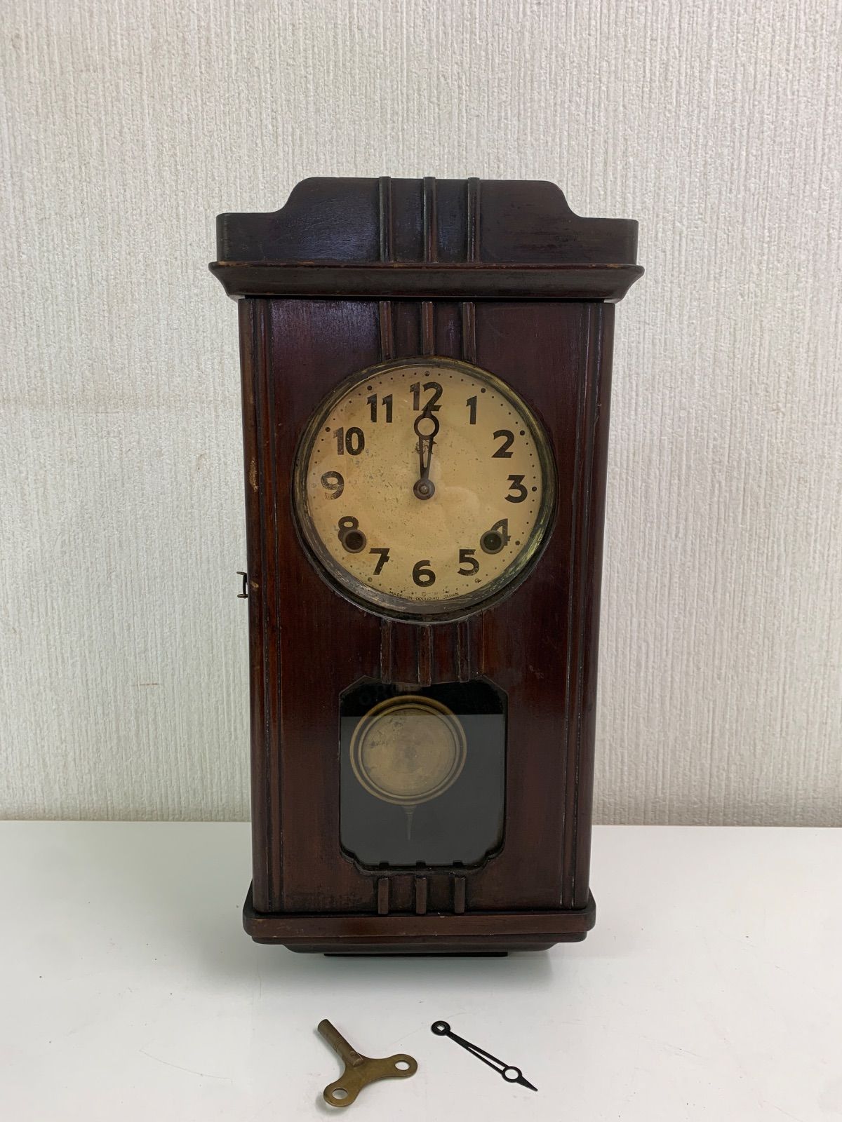 フォロー割対象商品】ジャンク品 昭和レトロ ゼンマイ式振り子時計