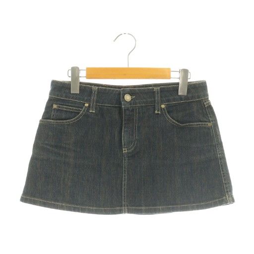 グッチ GUCCI デニム ミニスカート 台形スカート 40 ネイビー /DF □OS