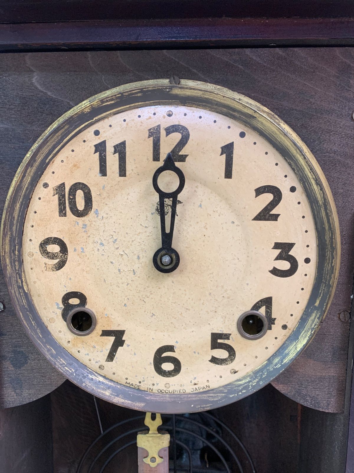 フォロー割対象商品】ジャンク品 昭和レトロ ゼンマイ式振り子時計