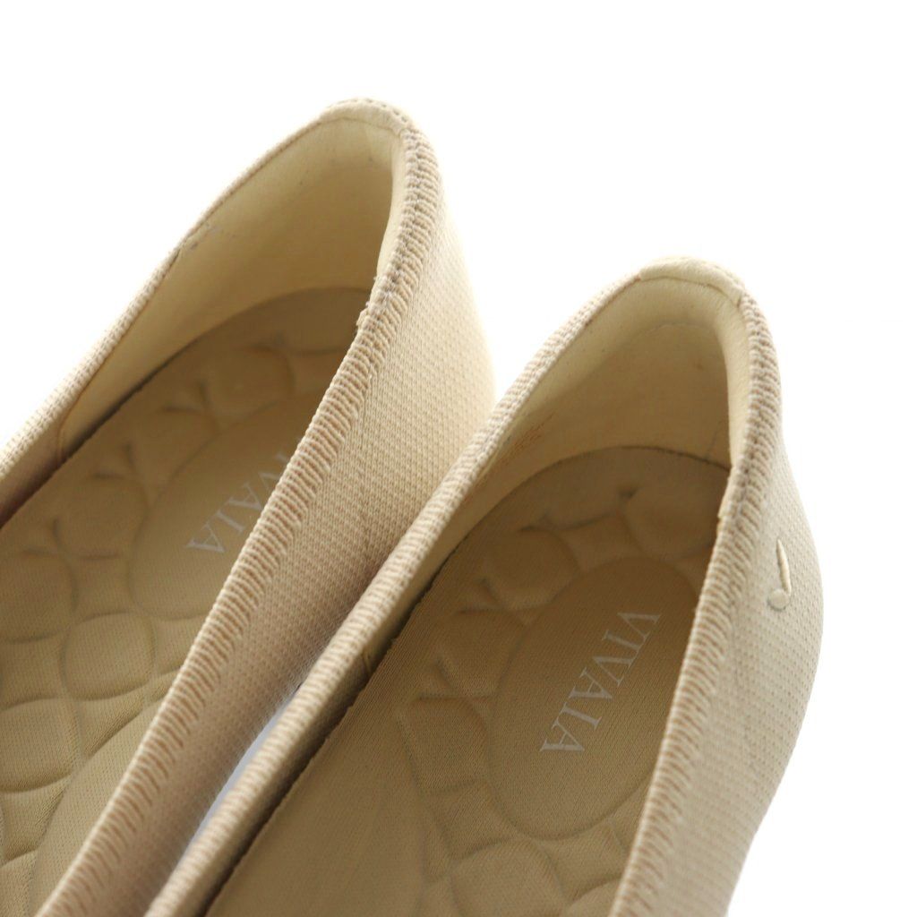 ビバイア VIVAIA ポインテッドトゥ パンプス 36.5 ベージュ 黒