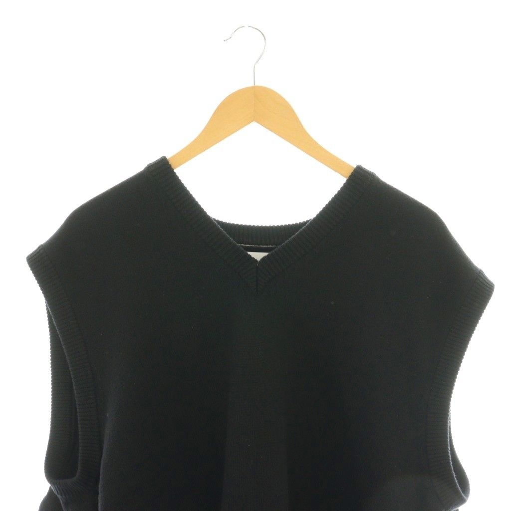 stein シュタイン BACK DOUBLE KNIT VEST ブラック シュタイン Stein