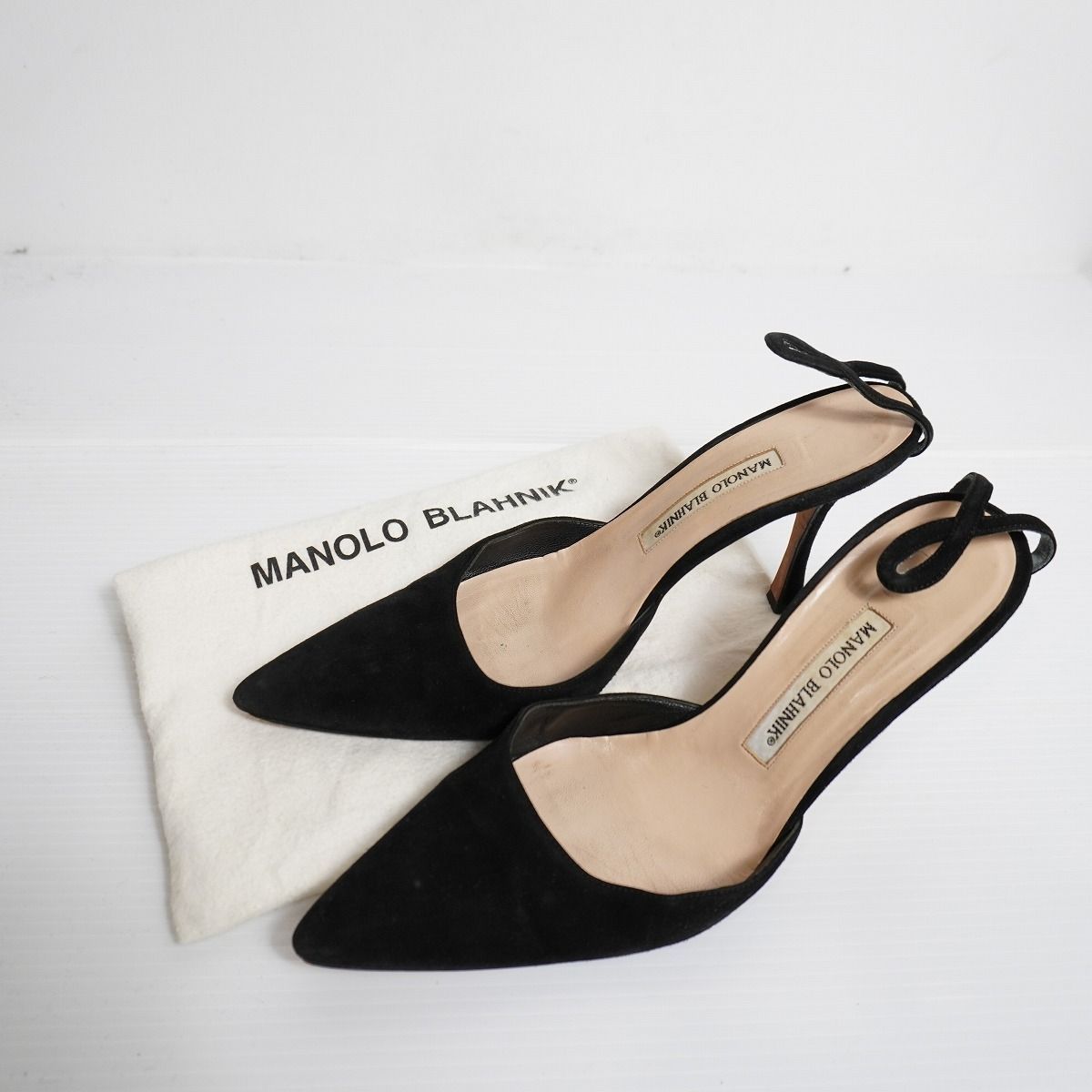 正規 MANOLO BLAHNIK マノロ ブラニク ポインテッド トゥ パンプス 黒