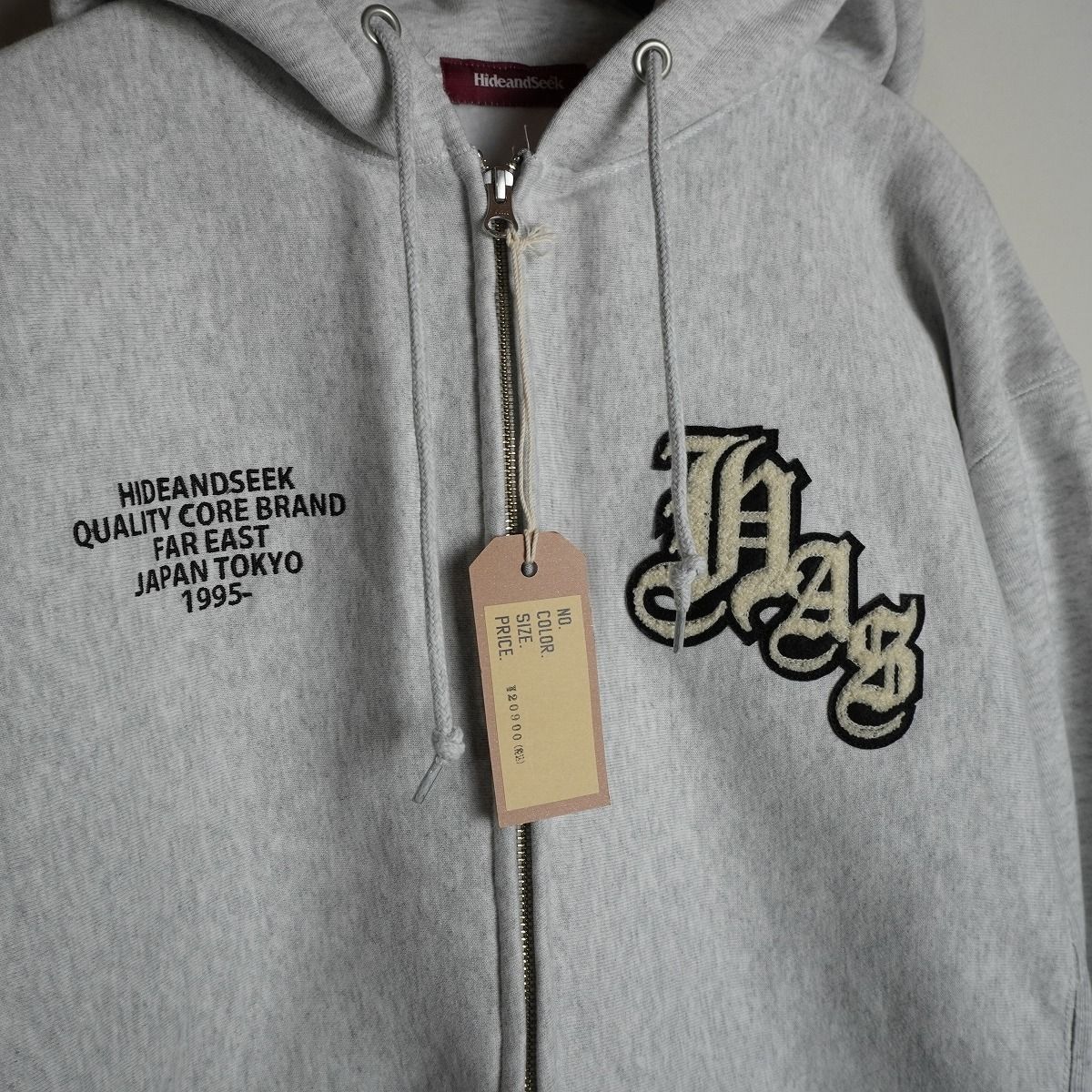 未使用 正規 HIDE AND SEEK HAS Zip Hooded Sweat Shirt ハイド アンド