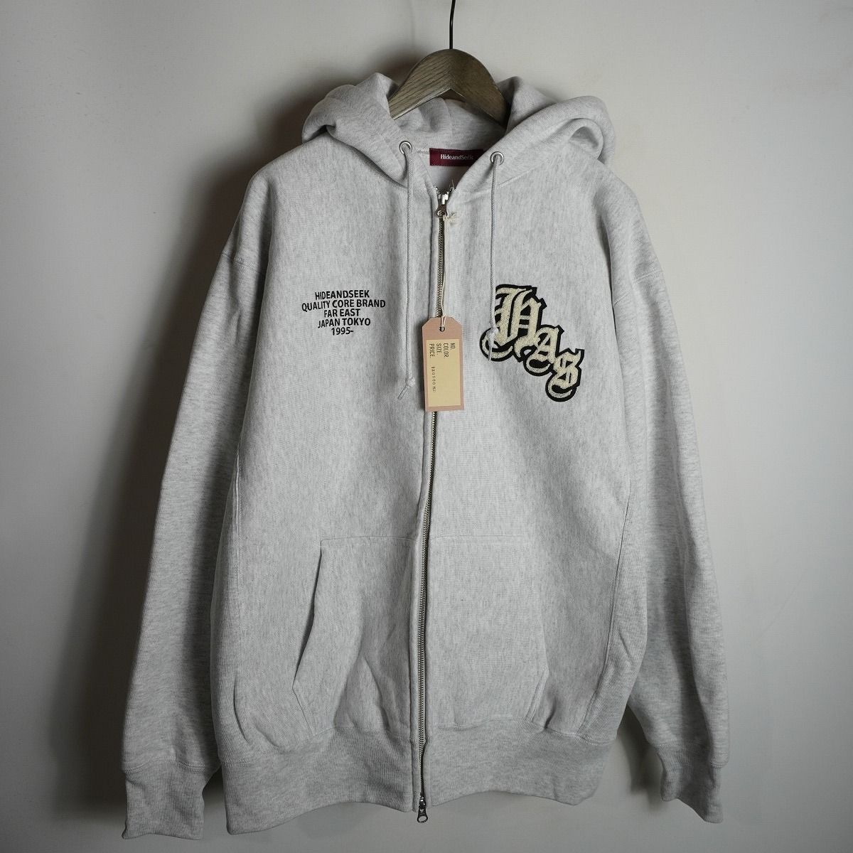 未使用 正規 HIDE AND SEEK HAS Zip Hooded Sweat Shirt ハイド アンド 