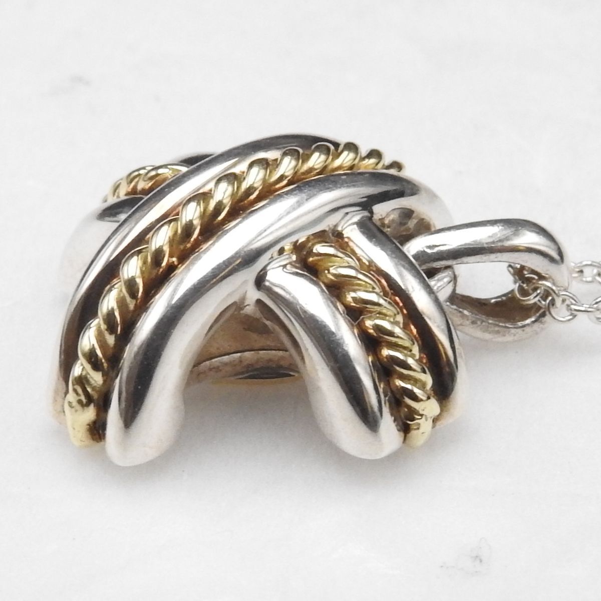 ティファニー シグネチャーネックレス シルバー925/イエローゴールド