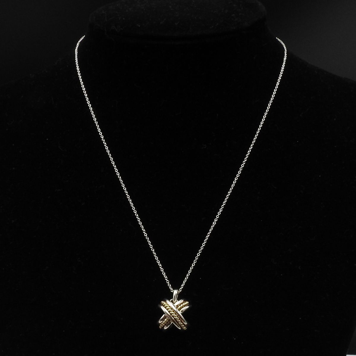 ティファニー シグネチャーネックレス シルバー925/イエローゴールド