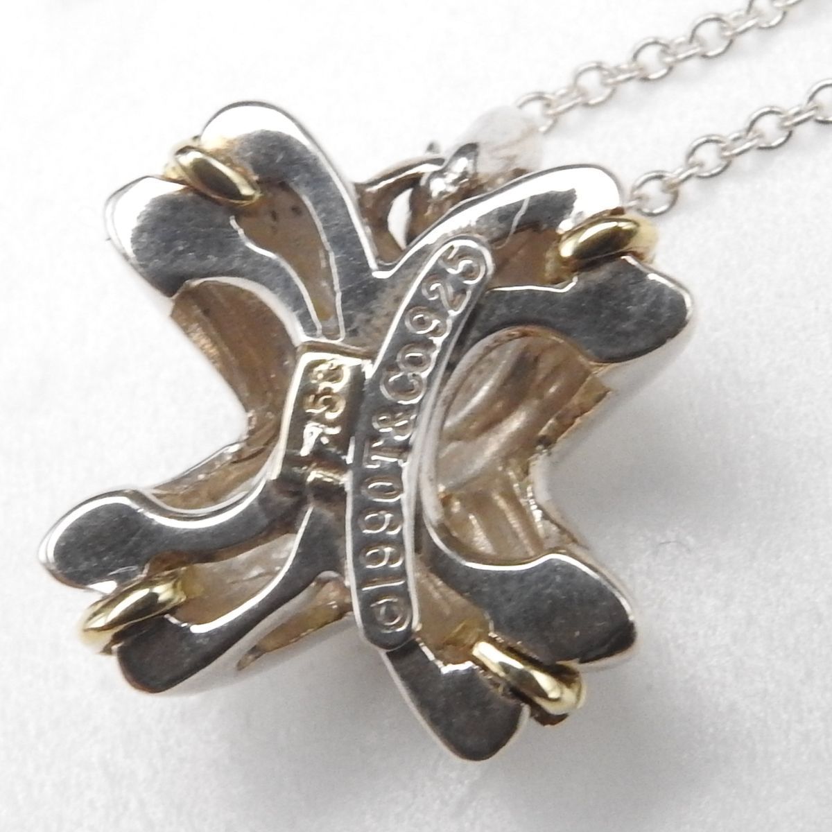 ティファニー シグネチャーネックレス シルバー925/イエローゴールド