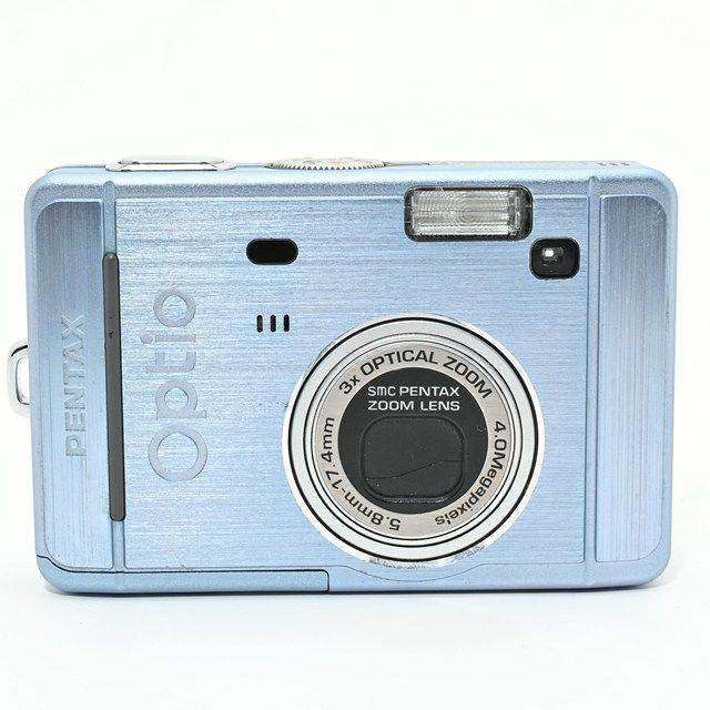 難有品・ジャンク品＞ PENTAX デジタルカメラ Optio S40 ブルー｜電源