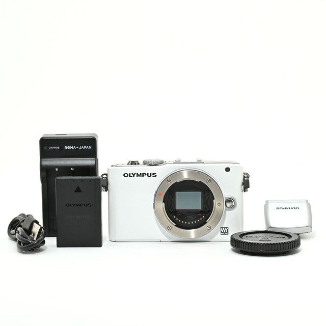 良品＞ OLYMPUS ミラーレス一眼 PEN Lite E-PL3 ボディ ホワイト