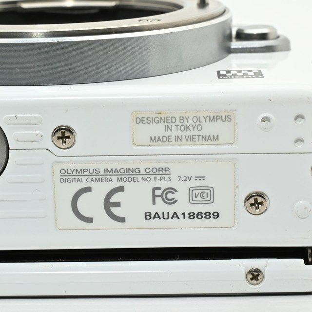 OLYMPUS E-PL3 ミラーレス一眼 ホワイト、レンズ付 OLYMPUS PEN オリンパス ミラーレス Lite E-PL3 レンズキット ホワイト