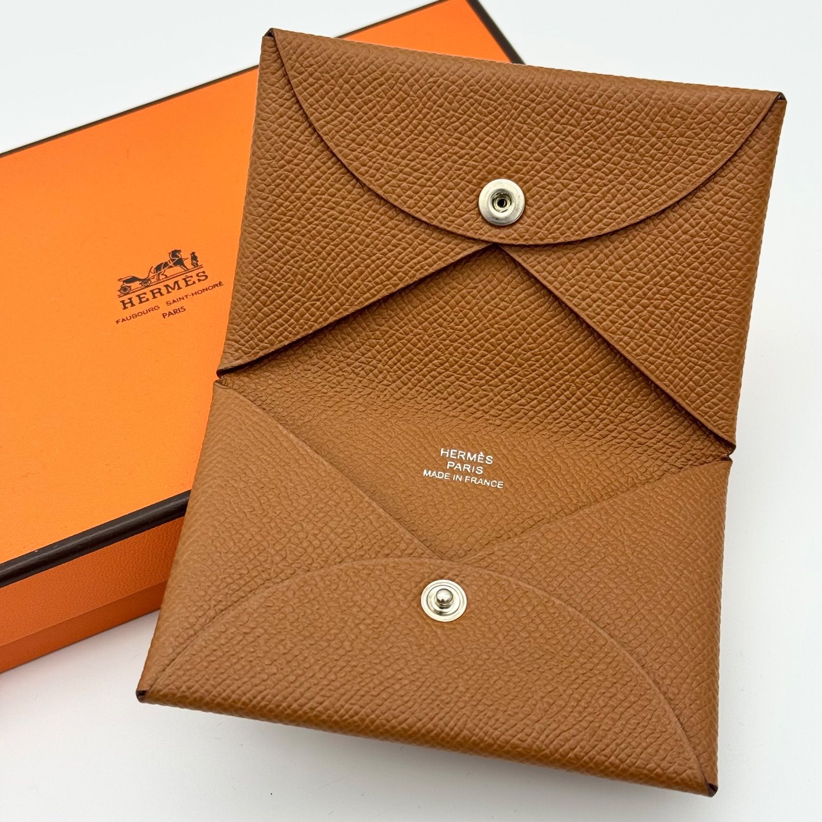 HERMES レザー 封筒型名刺入れブラウン HERMES レザー 封筒型名刺入れブラウン HERMES レザー 封筒型名刺入れ