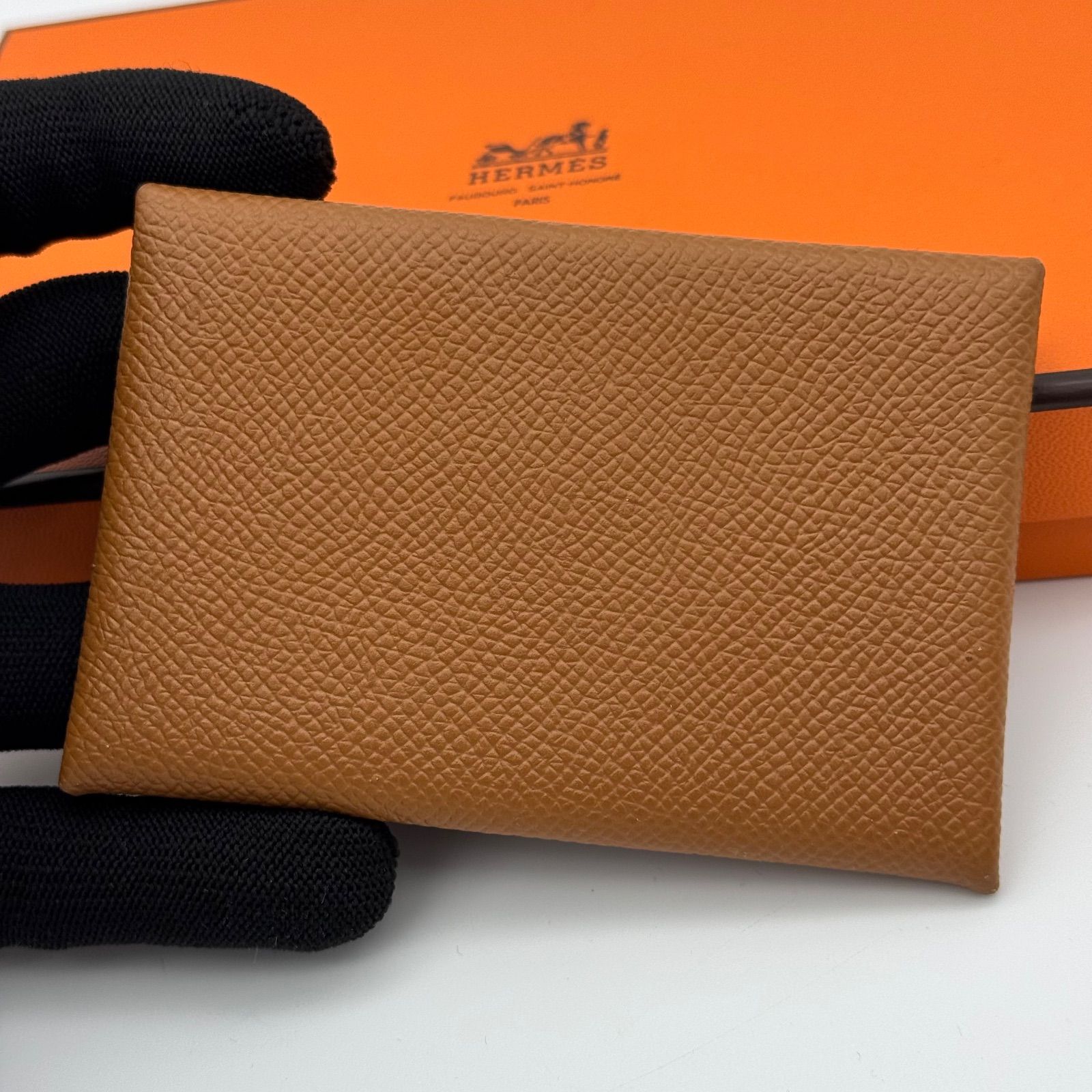 HERMES エルメス ブラウン レザー 名刺入れ カードケース HERMES（エルメス） カードケース マチなし 名刺入れ クレジットカード