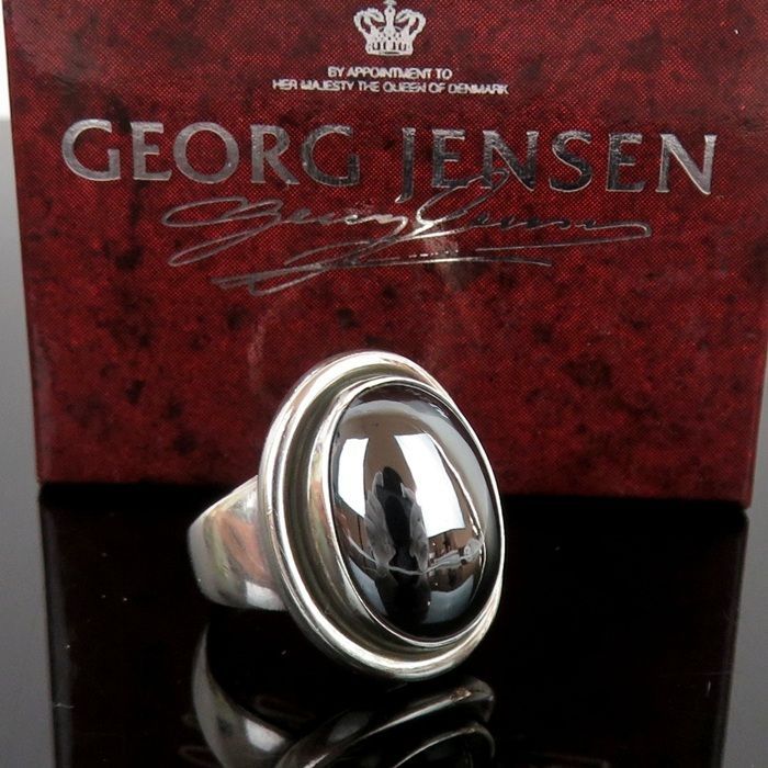   ジョージジェンセン 46A ヘマタイト リング 12号 Georg Jensen - ジョージジェンセン リング ヘマタイト 46A 12号