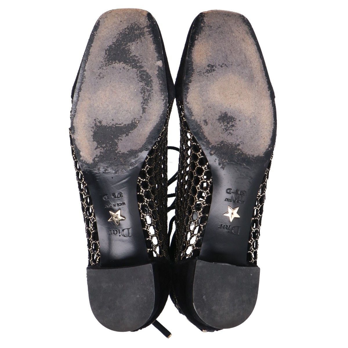 Christian Dior クリスチャンディオール スエードxメッシュ レース