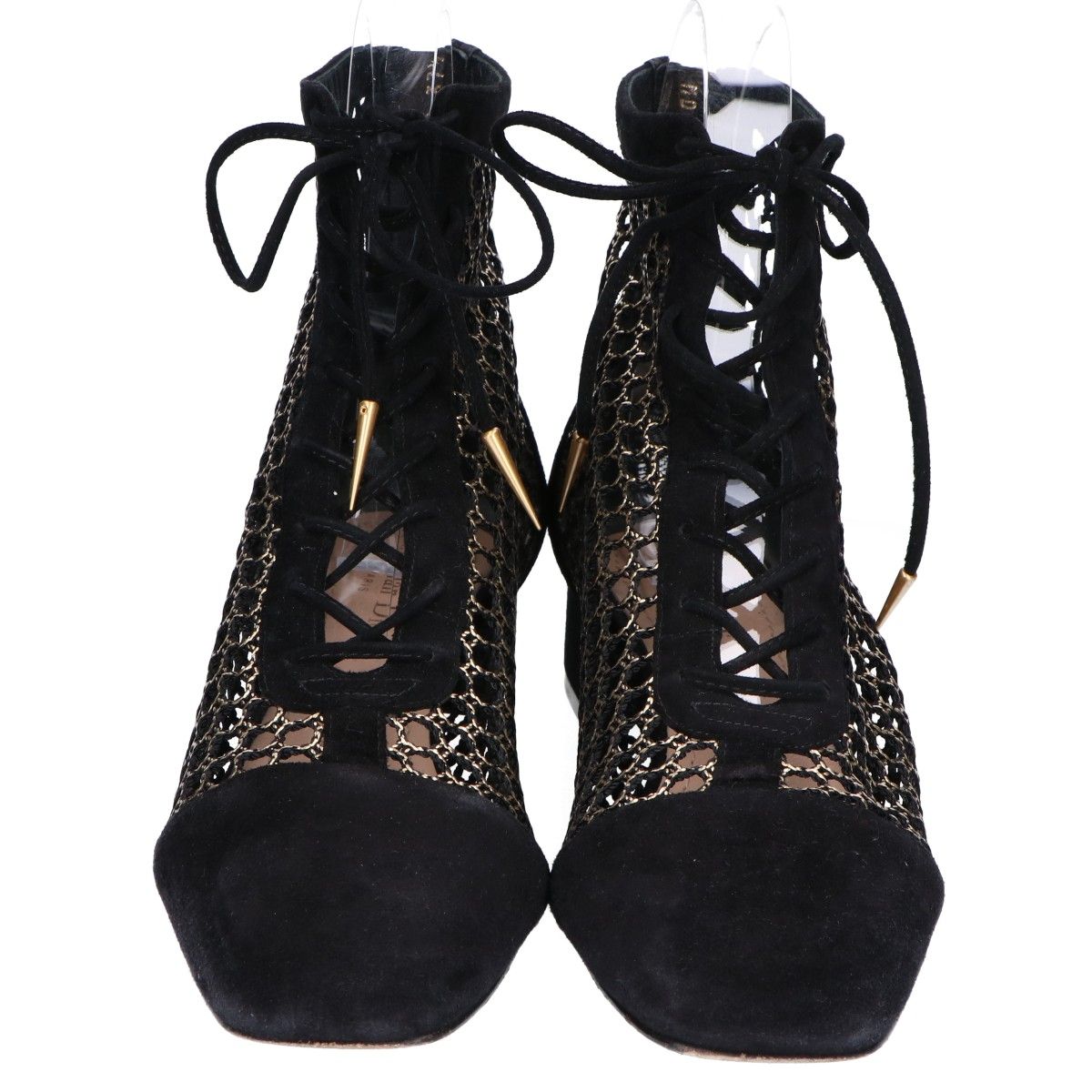 Christian Dior クリスチャンディオール スエードxメッシュ レース