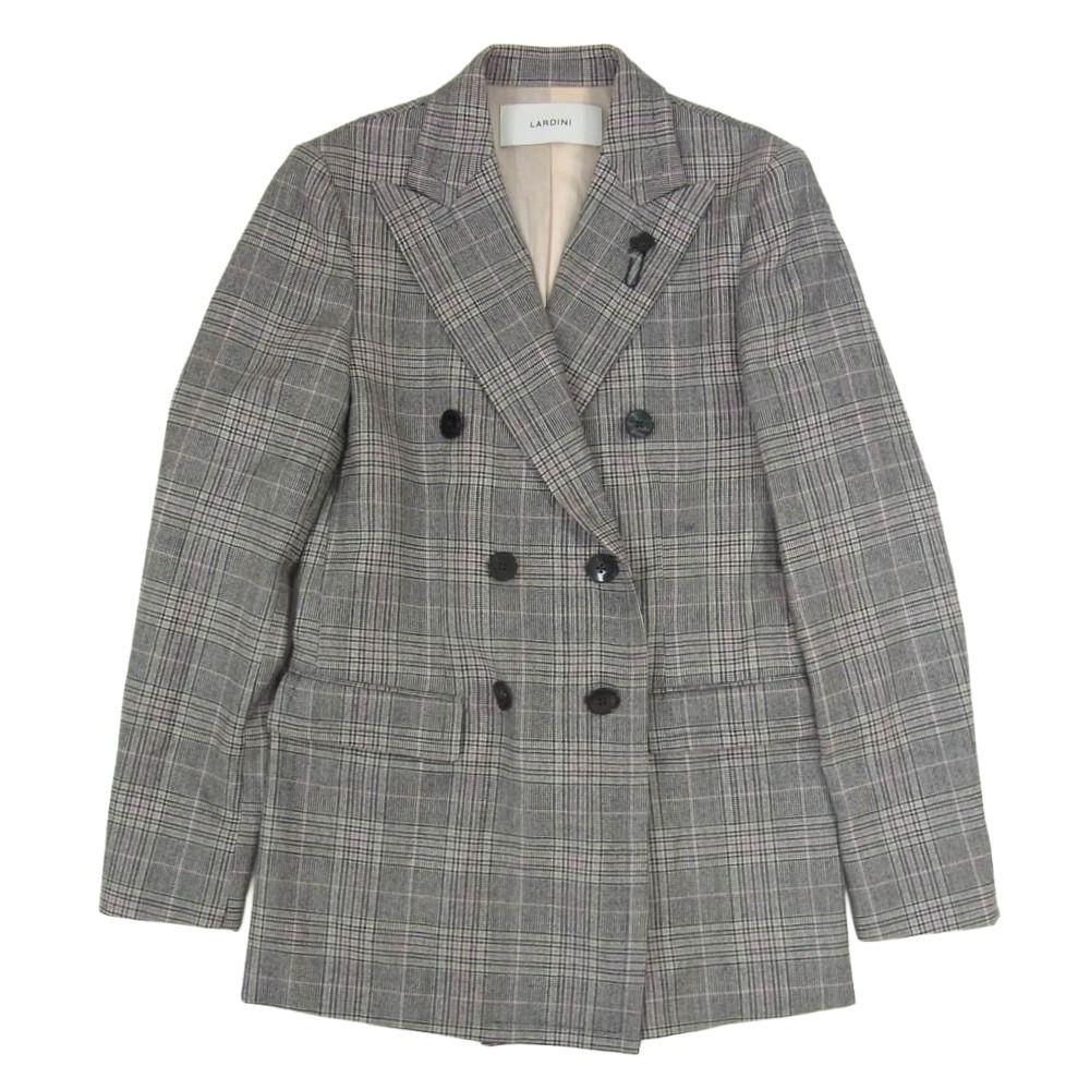 美品 ラルディーニ テーラードジャケット ブートニエール チェック 52 美品 ラルディーニ テーラードジャケット ブートニエール チェック 52